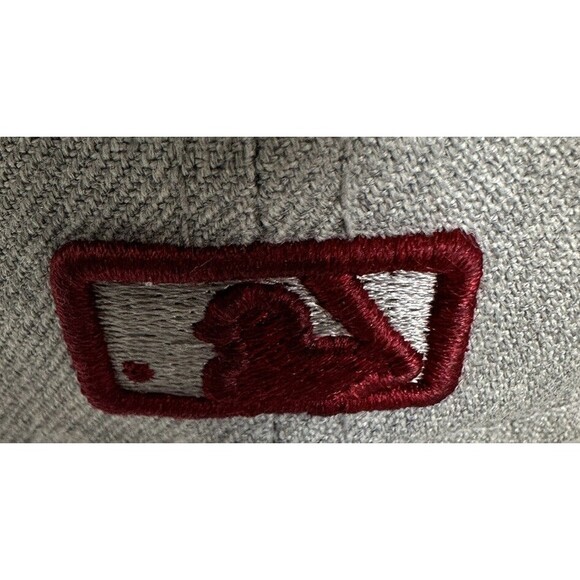 Philadelphia Phillies The Lounge 59Fifty Gray Fitted New Era Red P MLB Size 7 - Picture 6 of 11